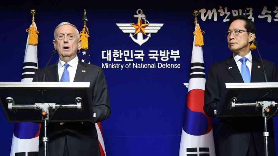 US-Verteidigungsminister warnt Nordkorea vor Einsatz von Atomwaffen 