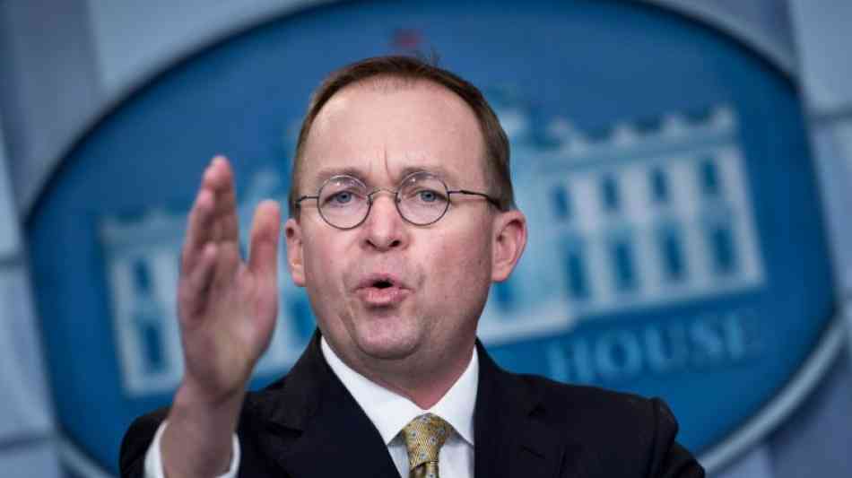 Trump ernennt Haushaltsdirektor Mulvaney zum Übergangsstabschef