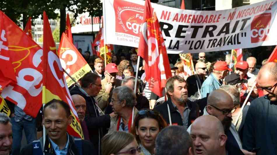 Neue Proteste gegen Macrons Arbeitsmarktreform in Frankreich