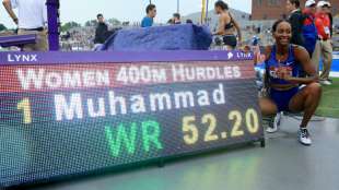 Olympiasiegerin Muhammad läuft Weltrekord über 400 m Hürden