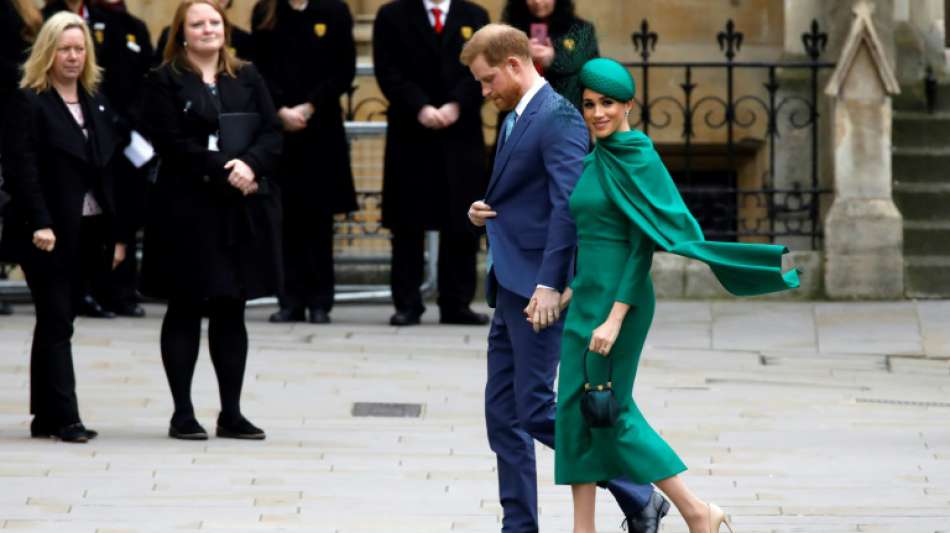 Harry und Meghan sagen in Westminster Abbey als Royals Goodbye