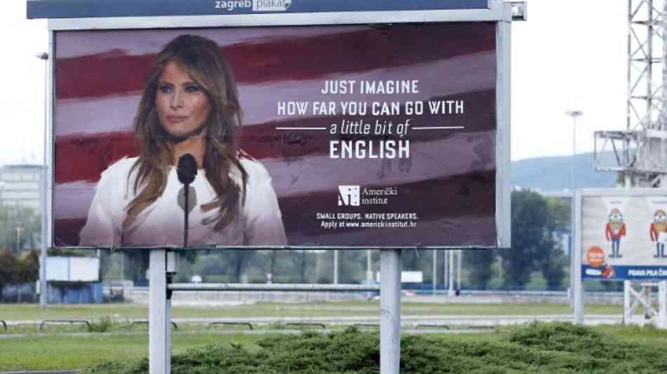Sprachschule in Kroatien zieht Plakatwerbung mit Melania Trump zurück
