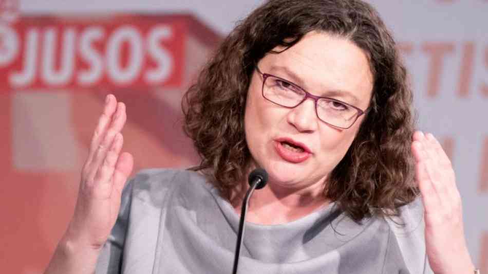 Nahles attackiert Jusos für anhaltende "GroKo"-Kritik