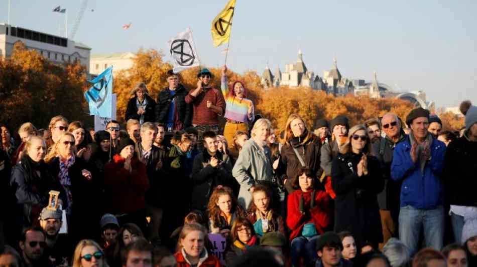 London: Klimaschützer protestieren gegen "Untätigkeit"