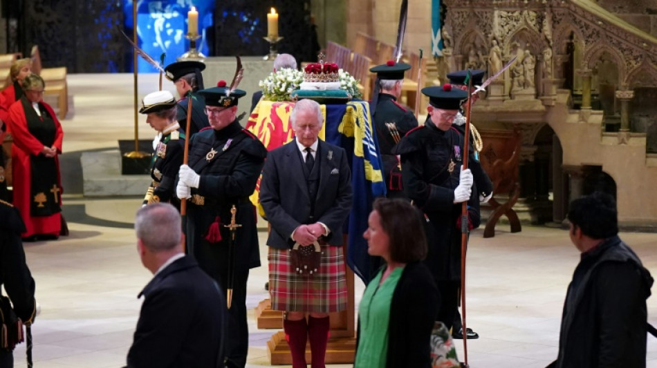 Tears for Queen Elizabeth II as coffin rests in Scotland 