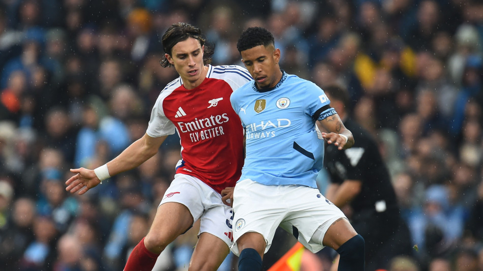  Premier: Calafiori gol, ma City riprende Arsenal nel recupero 