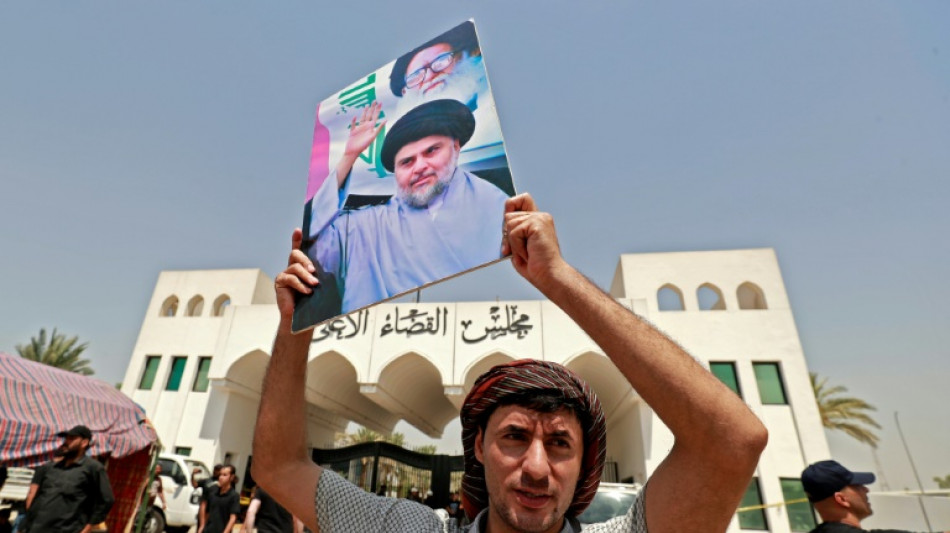 Iraq's Sadr supporters hold sit-in outside judicial body