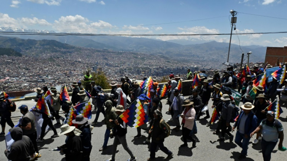 Choques en La Paz entre afines a Morales y la policía tras marcha por crisis económica