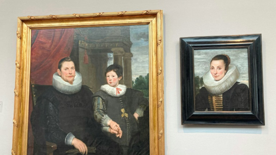 Two halves of Flemish 17th century family portrait reunited