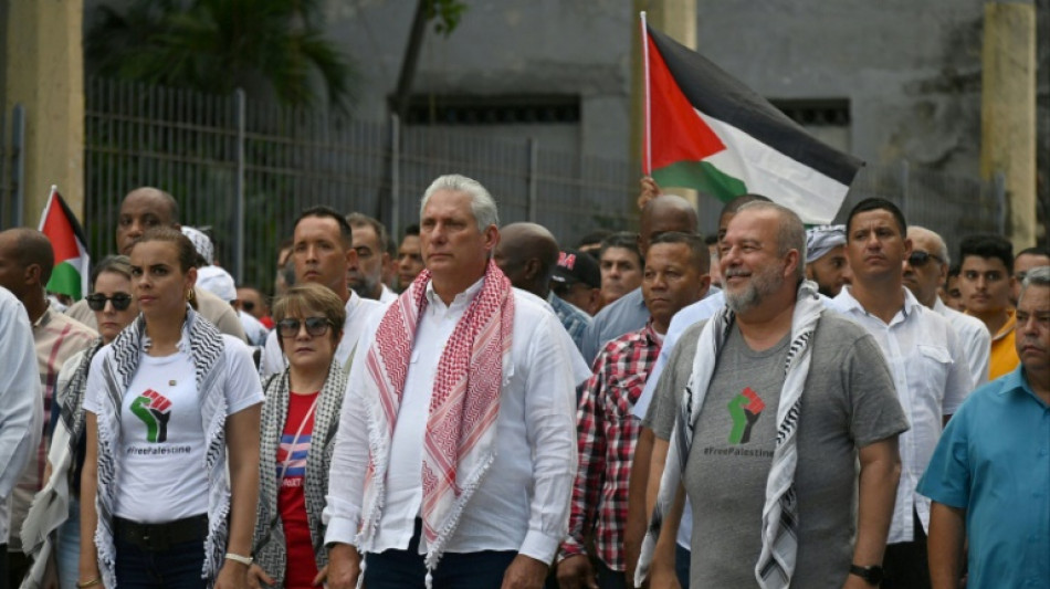 Cubanos protestam em Havana em solidariedade ao povo palestino